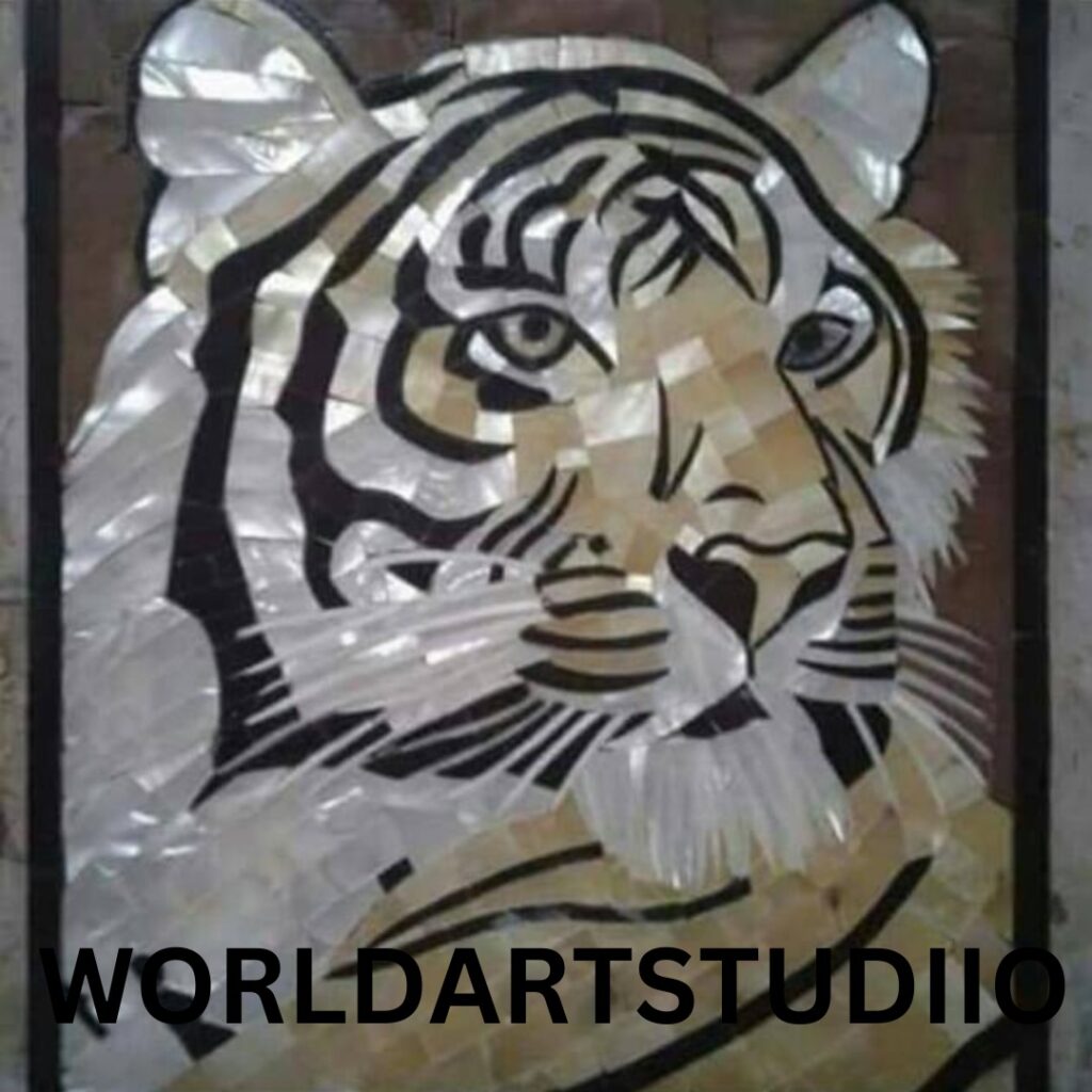 Inlay lion panel